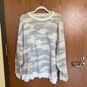 Grey and white camo crewneck